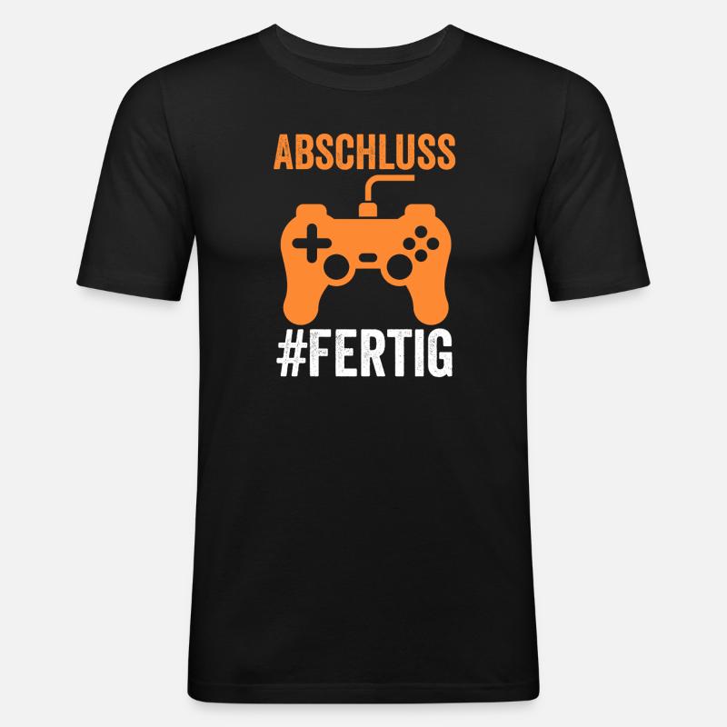 Abschluss Prüfung Absolventen Geschenk - Männer Slim Fit T-Shirt - Schwarz