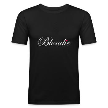 Blondie Brownie - Men's Slim Fit T-Shirt - black - Front - Nik (191cm)