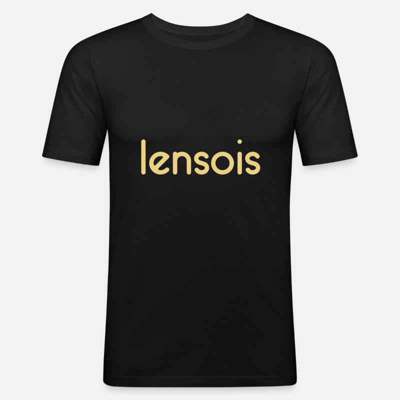 Lensois - anpassbar - Männer Slim Fit T-Shirt - Schwarz
