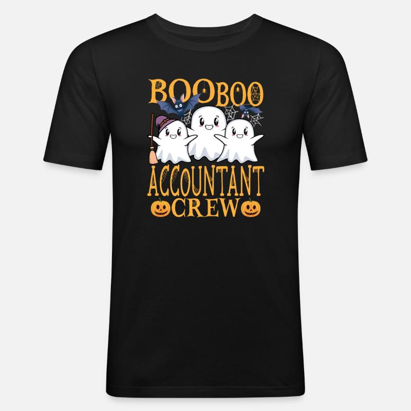 Comptable uu Drôle de comptable - T-shirt près du corps Homme - noir