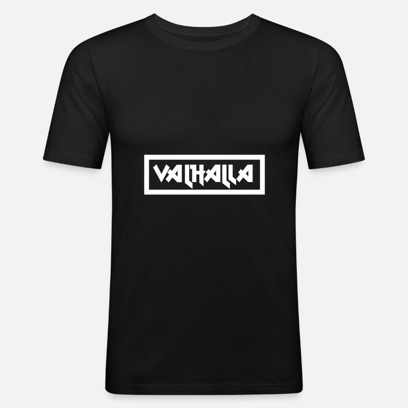 Valhalla Viking warrior - T-shirt près du corps Homme - noir