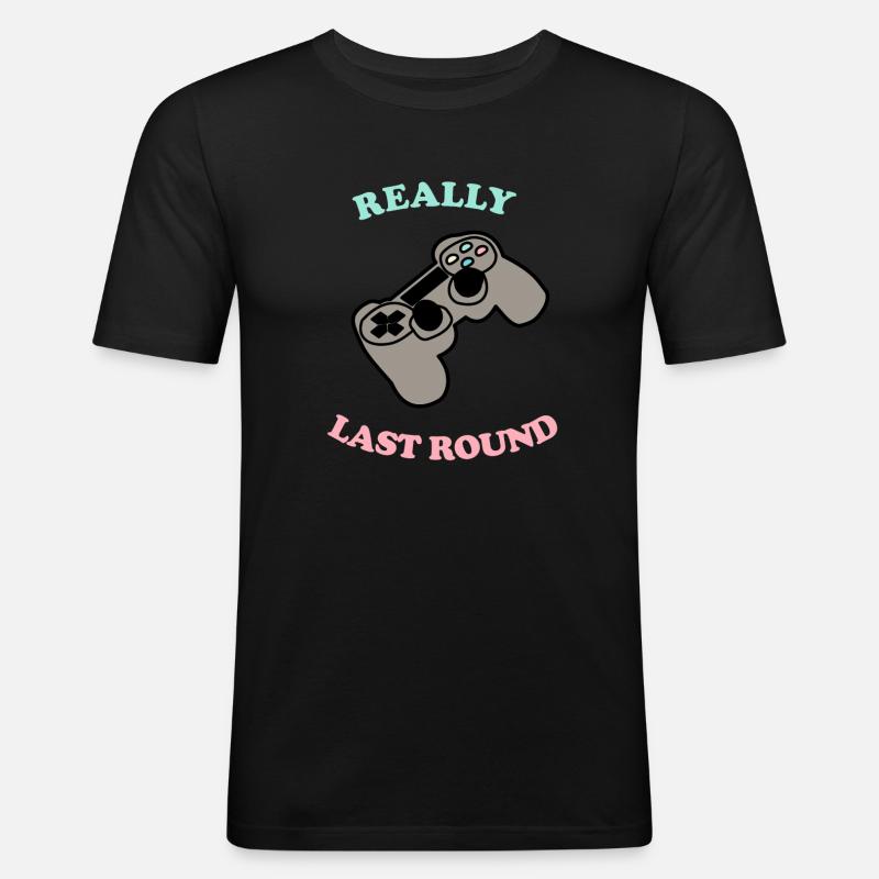 Controller Really Last Round - Men's Slim Fit T-Shirt - black