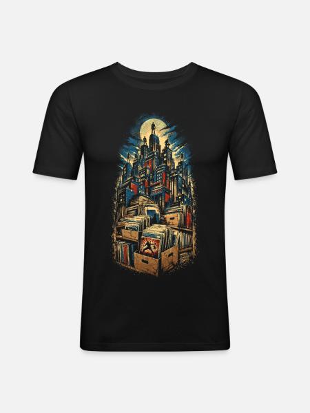 Comic Collector - Men's Slim Fit T-Shirt - black
