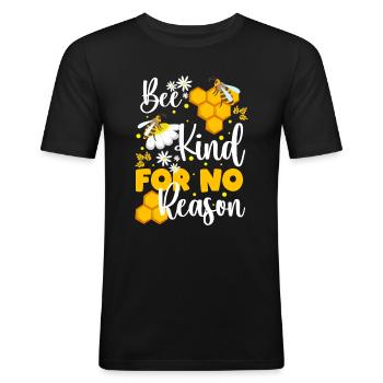 Biene Bienen Natur Tierschutz - Männer Slim Fit T-Shirt - Schwarz - Vorne - Nik (191cm)