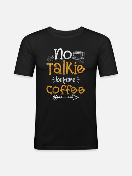 Coffee Breakfast Caffeine - Men's Slim Fit T-Shirt - black