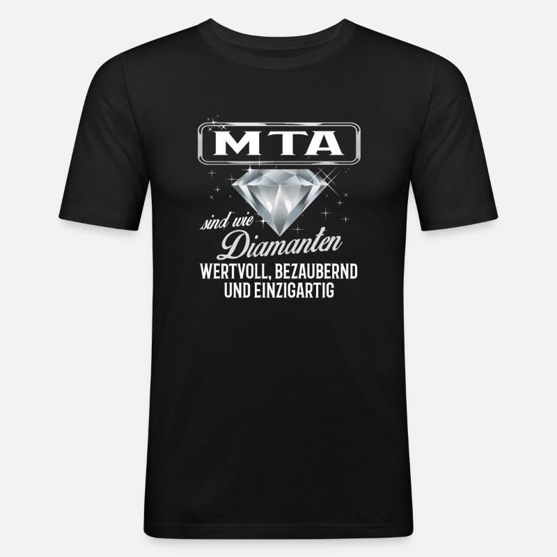MTA - DM - Männer Slim Fit T-Shirt - Schwarz
