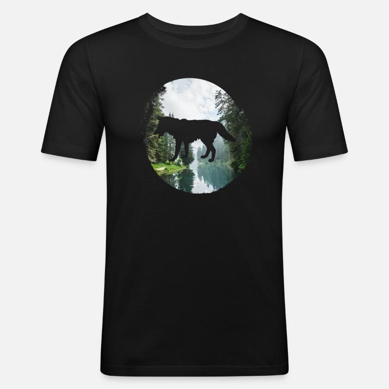 Meer Wasser Strand - Männer Slim Fit T-Shirt - Schwarz