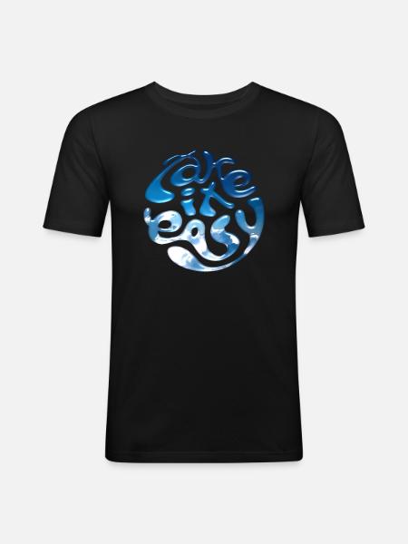 Take It Easy - Men's Slim Fit T-Shirt - black