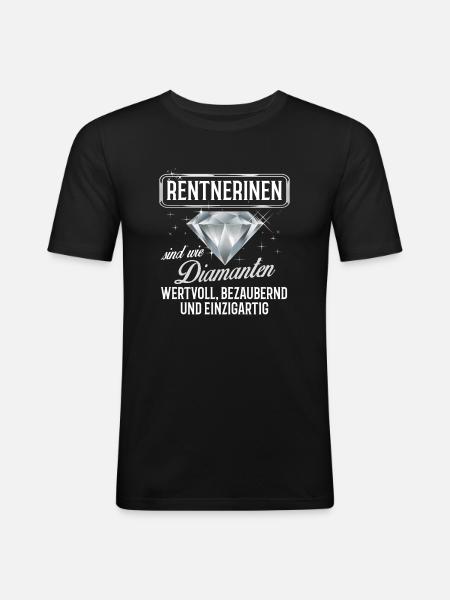 RENTNERINNEN - DM - Männer Slim Fit T-Shirt - Schwarz