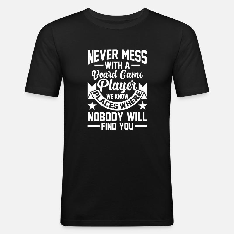 Brettspiel Brettspiele Brettspiele Geschenk - Männer Slim Fit T-Shirt - Schwarz