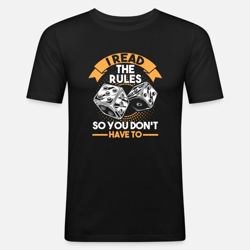 Brettspiel Brettspiele Brettspiele Geschenk - Männer Slim Fit T-Shirt - Schwarz