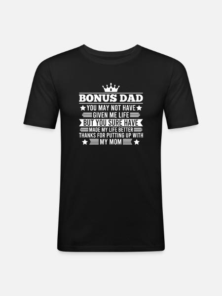 Stepfather Stepdad Stepfather Gift - Men's Slim Fit T-Shirt - black