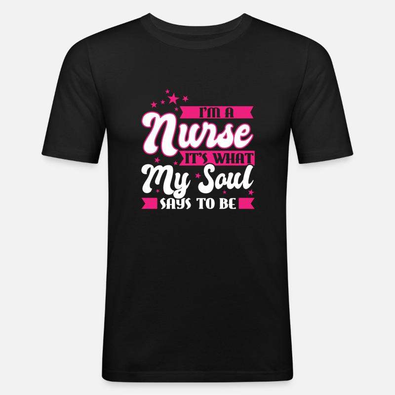 Krankenschwester Krankenschwester Geschenk - Männer Slim Fit T-Shirt - Schwarz