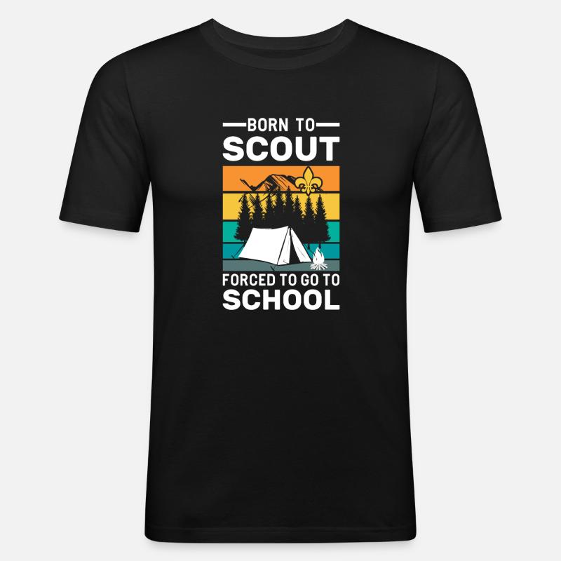 Scouting Scouts Geschenk - Männer Slim Fit T-Shirt - Schwarz