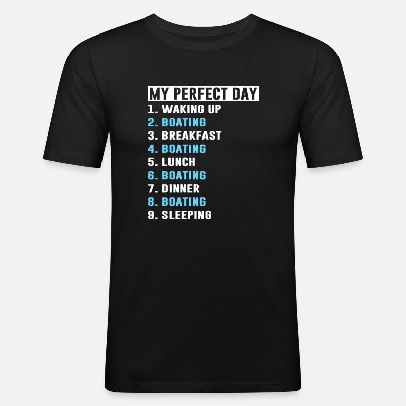 Bootsboot Geschenk - Männer Slim Fit T-Shirt - Schwarz