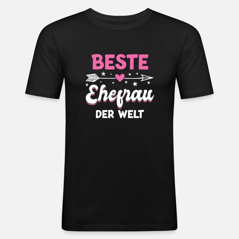 Beste Ehefrau Ehemann Ehefrau Geschenk - Männer Slim Fit T-Shirt - Schwarz