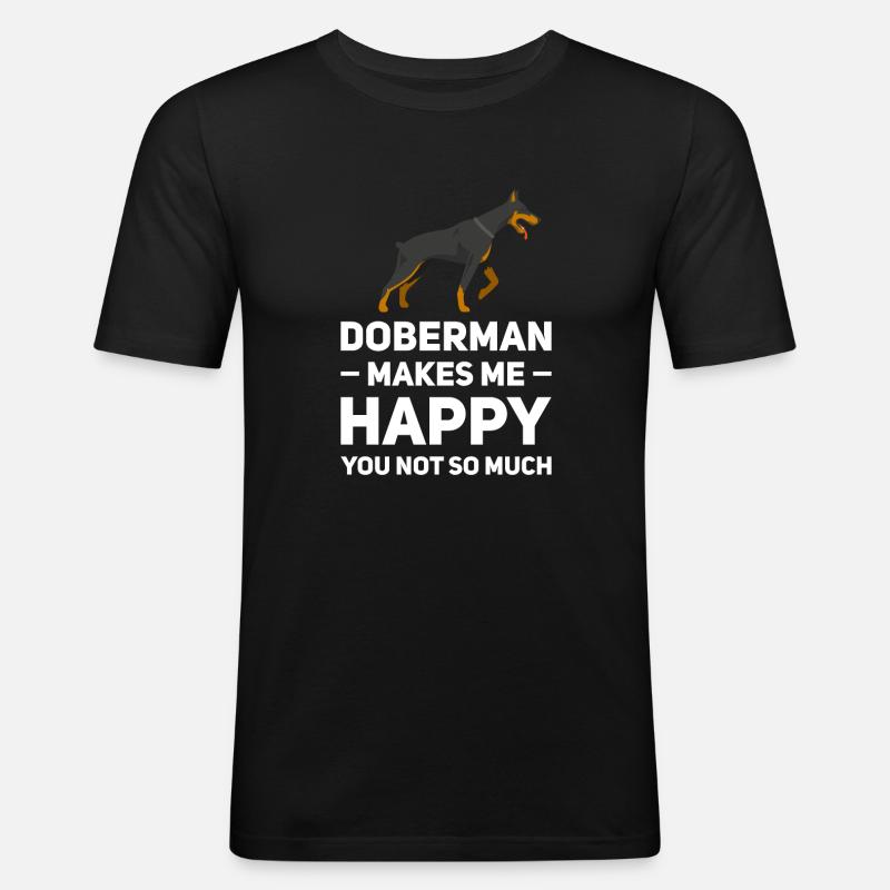 Dobermann Dobermann Geschenk - Männer Slim Fit T-Shirt - Schwarz