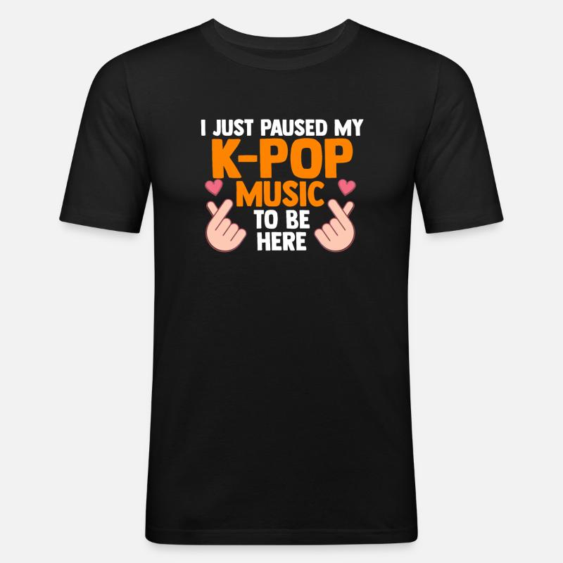 K-Pop K-Pop Geschenk - Männer Slim Fit T-Shirt - Schwarz