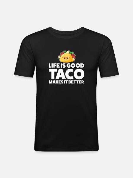 Tacos Taco Gift - Men's Slim Fit T-Shirt - black