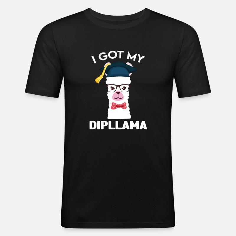 Abschluss-Abschluss-Geschenk - Männer Slim Fit T-Shirt - Schwarz