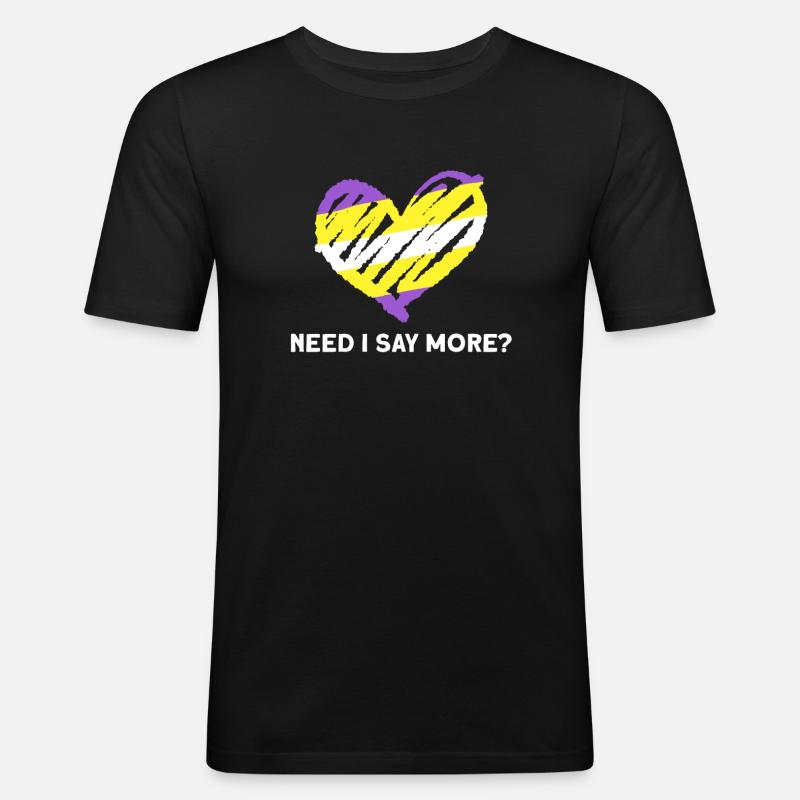 Non-binary non-binary flag LGBTQ gift - Men's Slim Fit T-Shirt - black