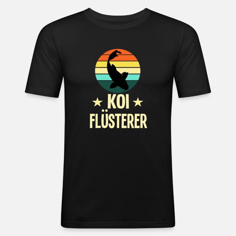 Kois Flüsterer Koi Besitzer Geschenk - Männer Slim Fit T-Shirt - Schwarz