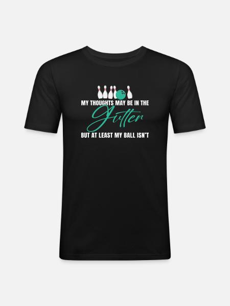Bowling Bowls Gift - Men's Slim Fit T-Shirt - black