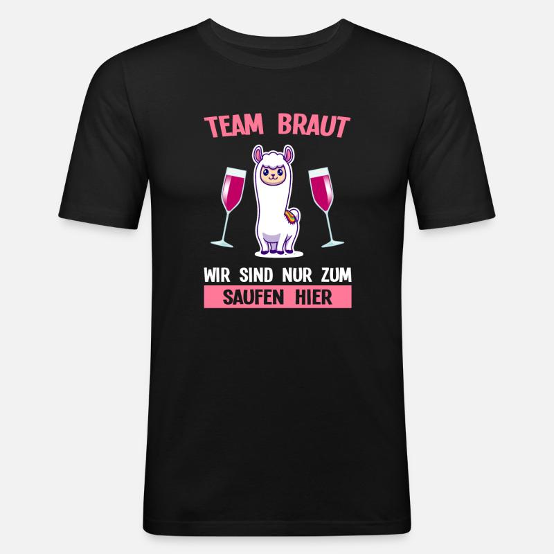 Team Braut Schaf Hochzeit Geschenk - Männer Slim Fit T-Shirt - Schwarz