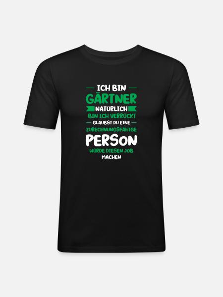 Gartenarbeit Garten Gartenbau Geschenk - Männer Slim Fit T-Shirt - Schwarz