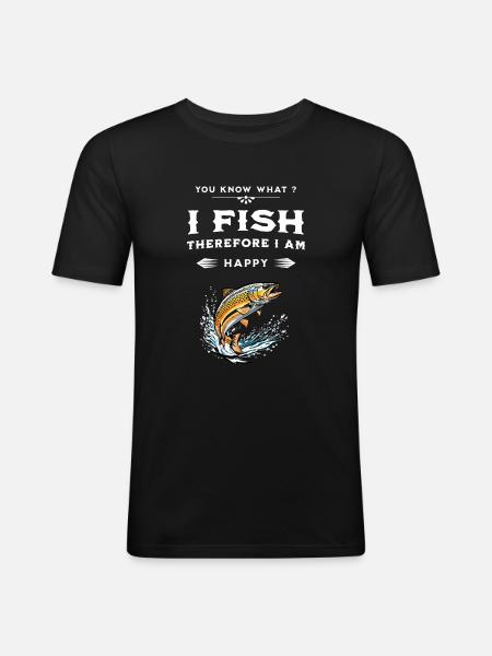 Fishing humor - Men's Slim Fit T-Shirt - black