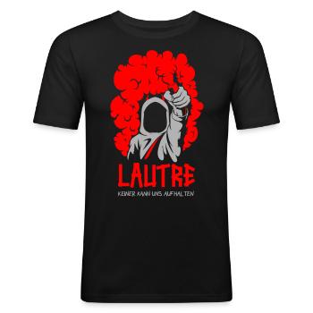 Kaiserslautern nicht aufzuhalten Fußball / Bengalo - Männer Slim Fit T-Shirt - Schwarz - Vorne - Nik (191cm)