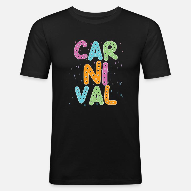 Fasching - Männer Slim Fit T-Shirt - Schwarz