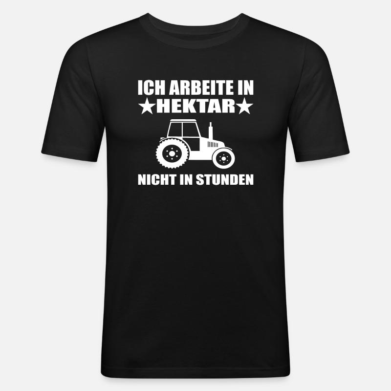 Traktor - Männer Slim Fit T-Shirt - Schwarz
