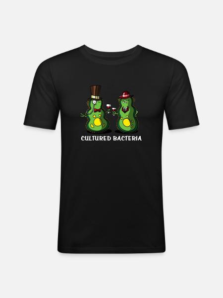 Biology Science Cultured Bacteria Funny - Men's Slim Fit T-Shirt - black