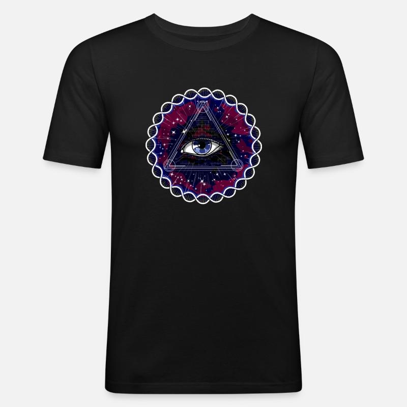 DMT Psychedelic Sacred Geometry - Men's Slim Fit T-Shirt - black