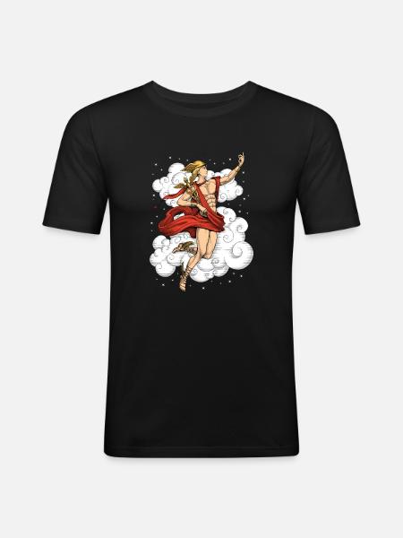 Greek God Hermes - Men's Slim Fit T-Shirt - black