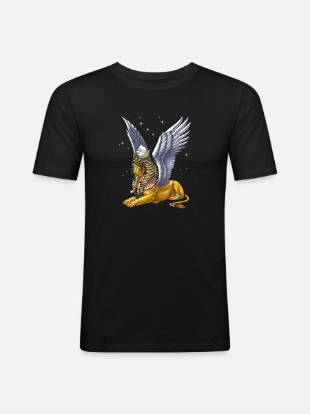 Ancient Egyptian Mythology Sphinx - Men's Slim Fit T-Shirt - black