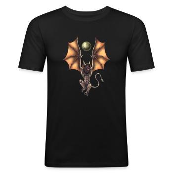 Cryptozoology Creature Ahool - Men's Slim Fit T-Shirt - black - Front - Nik (191cm)