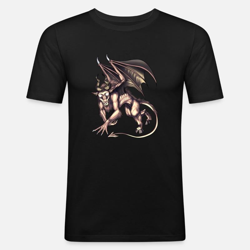 Jersey Devil Cryptid Creature - Men's Slim Fit T-Shirt - black