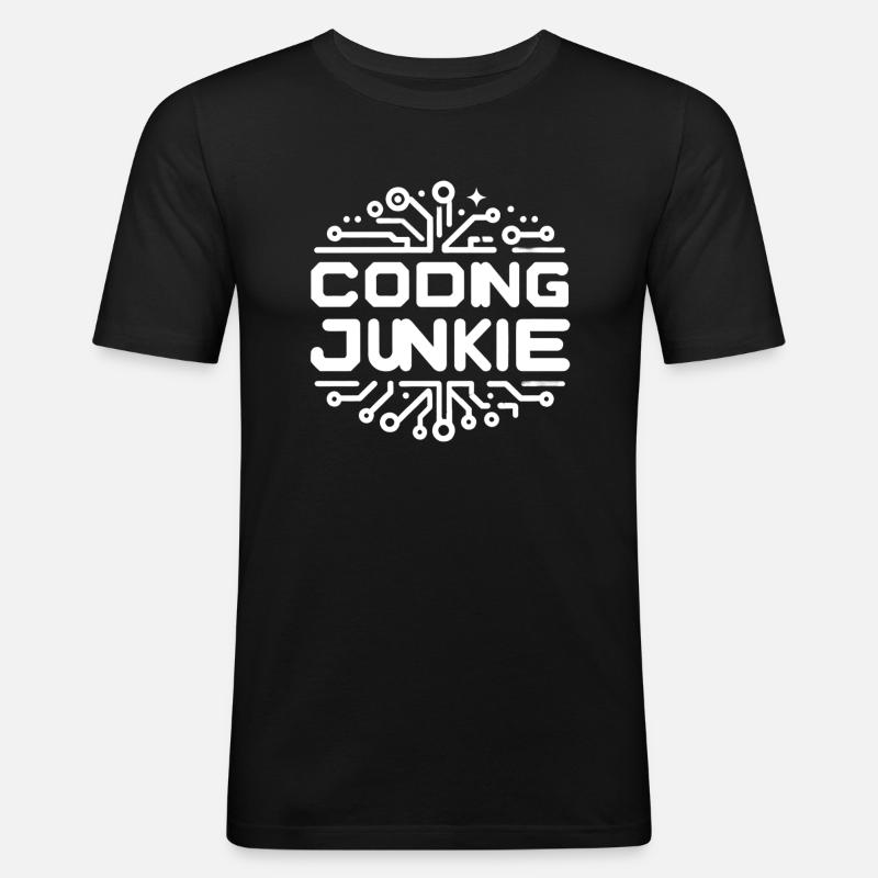 Coding Junkie 13 - Men's Slim Fit T-Shirt - black