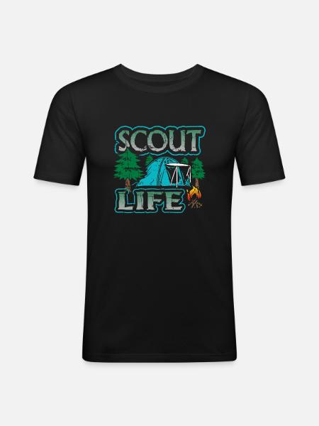 Scout Life T-shirt - T-shirt près du corps Homme - noir