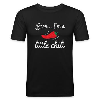 Brrr I’m A Little Chili - Men's Slim Fit T-Shirt - black - Front - Nik (191cm)