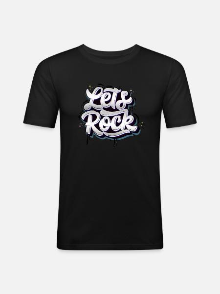 Let's Rock - Men's Slim Fit T-Shirt - black