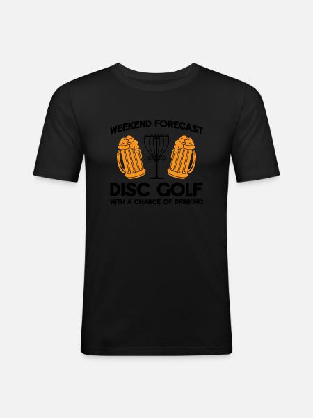 Discgolfer Discgolf Discgolfing Geschenk - Männer Slim Fit T-Shirt - Schwarz