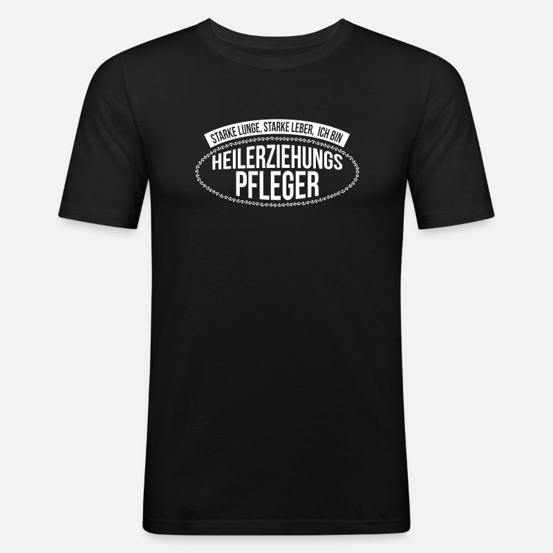 Starker Heilerziehungspfleger - Geschenk - Männer Slim Fit T-Shirt - Schwarz