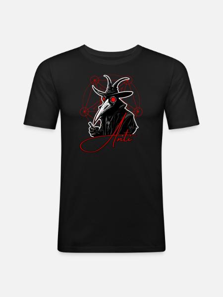 Anti Human Plague - Men's Slim Fit T-Shirt - black