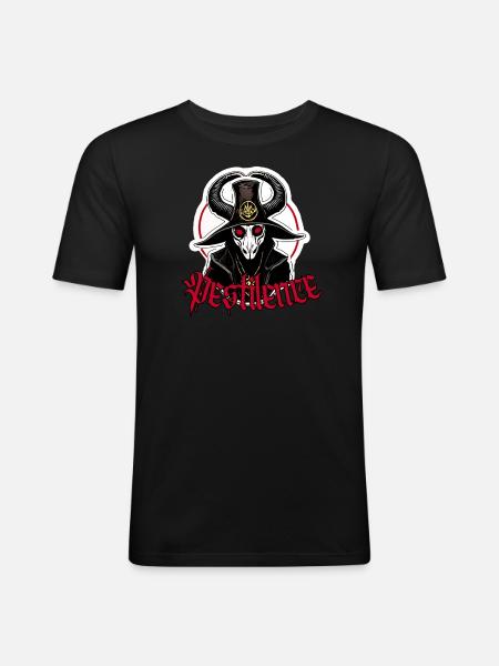 Occult Plague Priest - Men's Slim Fit T-Shirt - black