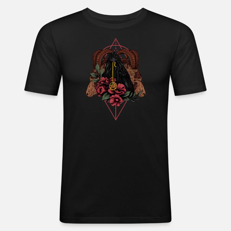Rabe Krähe des Todes - Männer Slim Fit T-Shirt - Schwarz