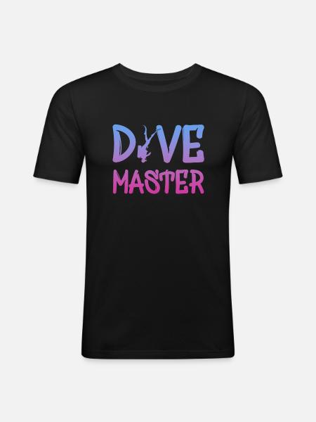 Dive Master, Tauchlehrer - Männer Slim Fit T-Shirt - Schwarz