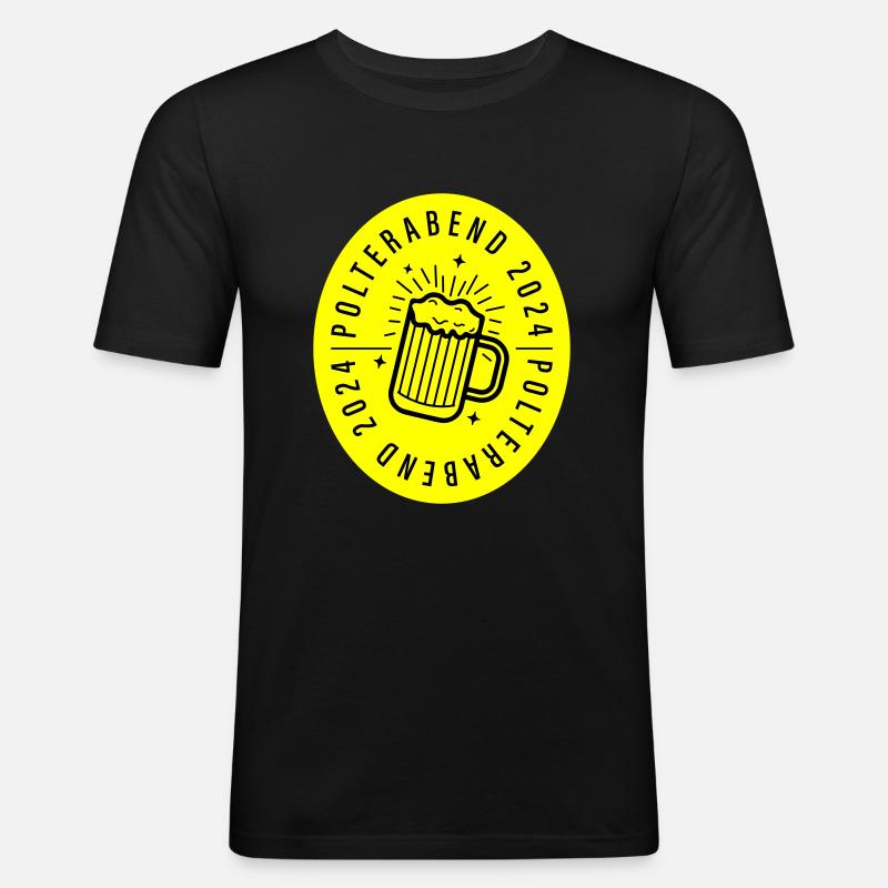Polterabend 2024 - Männer Slim Fit T-Shirt - Schwarz